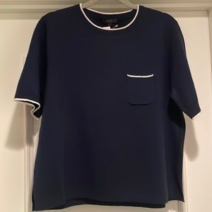 NWT J.Crew Short Sleeve Pocket Merino Wool Sweater